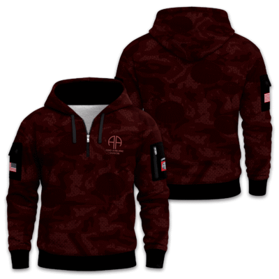 US Army 82nd Airborne Quarter Zip Hoodie