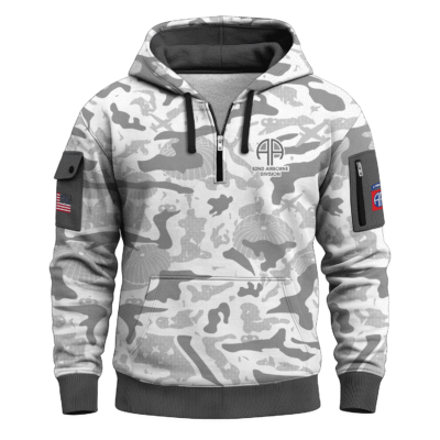 US Army 82nd Airborne Quarter Zip Hoodie