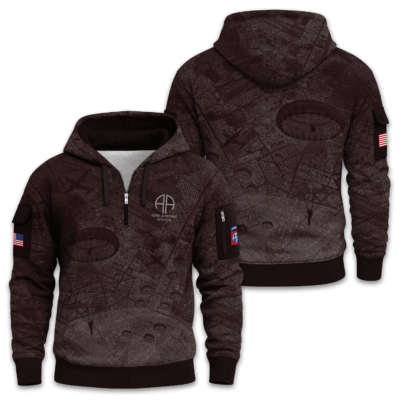 US Army 82nd Airborne Quarter Zip Hoodie
