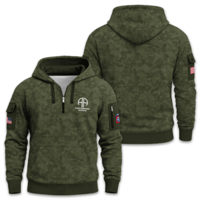 US Army 82nd Airborne Quarter Zip Hoodie
