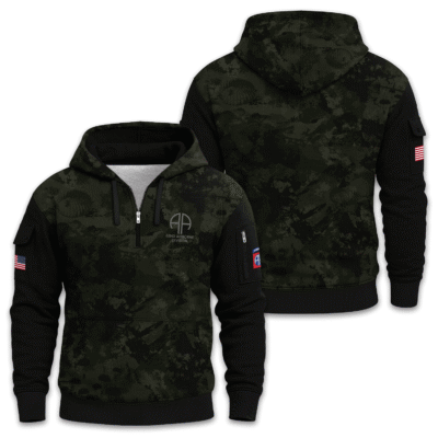 US Army 82nd Airborne Quarter Zip Hoodie