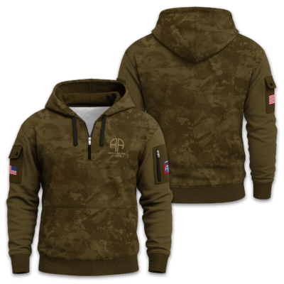 US Army 82nd Airborne Quarter Zip Hoodie