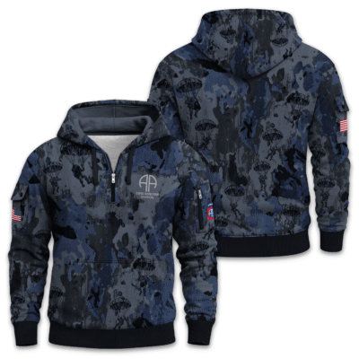 US Army 82nd Airborne Quarter Zip Hoodie