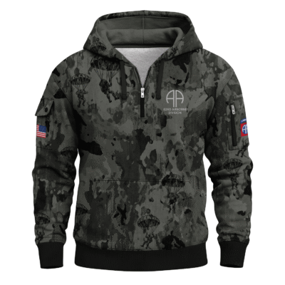 US Army 82nd Airborne Quarter Zip Hoodie