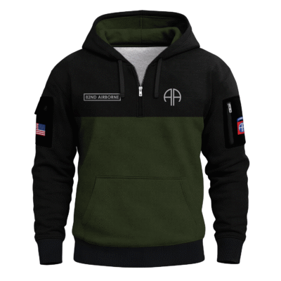 US Army 82nd Airborne Quarter Zip Hoodie