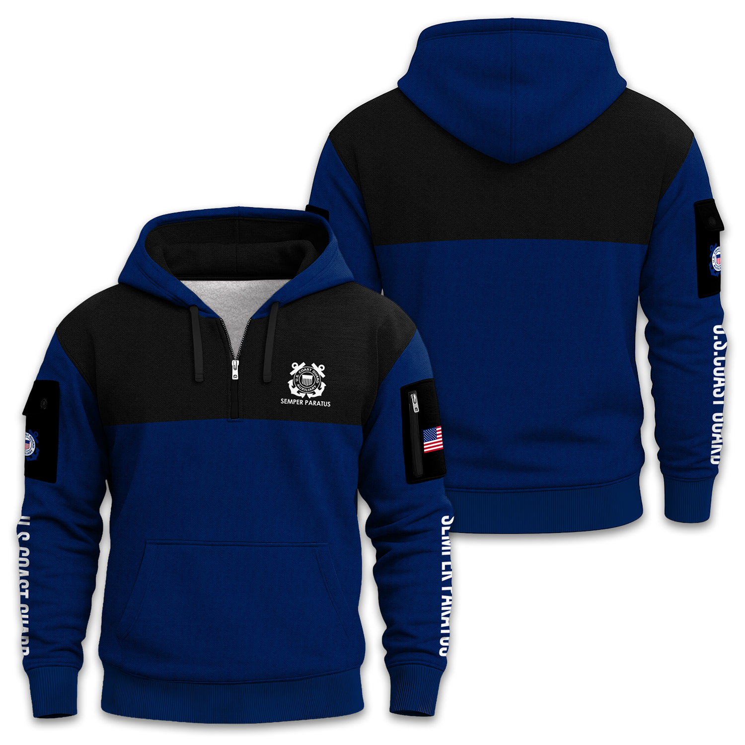 US Coast Guard Quarter Zip Hoodie