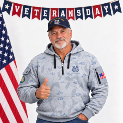 US Coast Guard Quarter Zip Hoodie