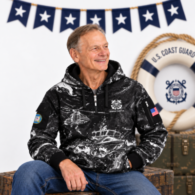 US Coast Guard Quarter Zip Hoodie