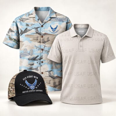US AIR FORCE 1 Hawaiian + 1 Polo + 1 Cap Bundle