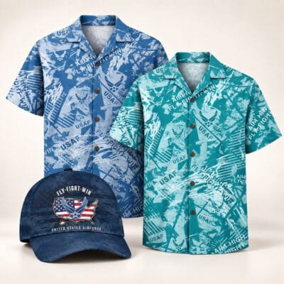 US AIR FORCE 2 Hawaiian + 1 Cap Bundle