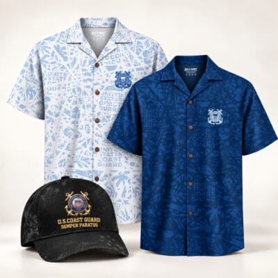US COAST GUARD 2 Hawaiian + 1 Cap Bundle