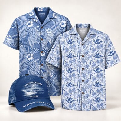 US COAST GUARD 2 Hawaiian + 1 Cap Bundle