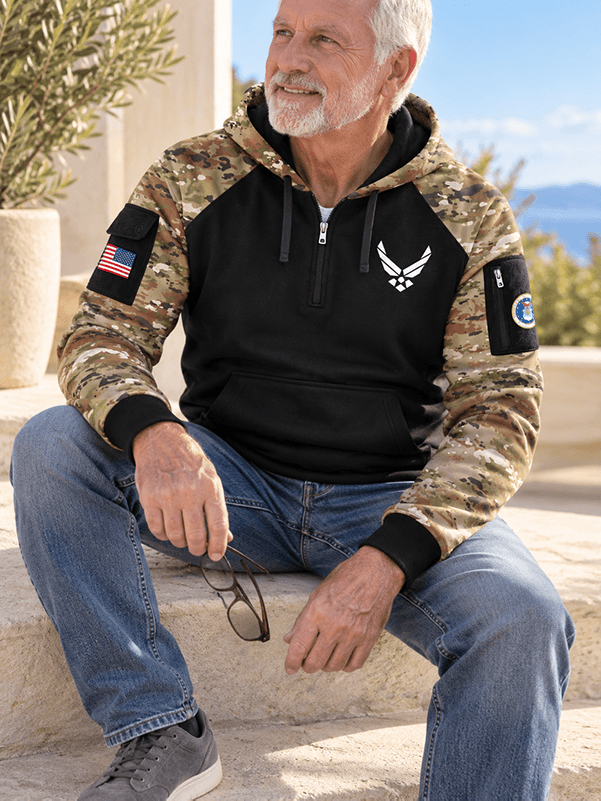 Air Force Quarter Zip Hoodies