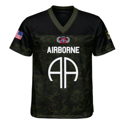 US Army 82nd Airborne Division Regiment Football Jersey