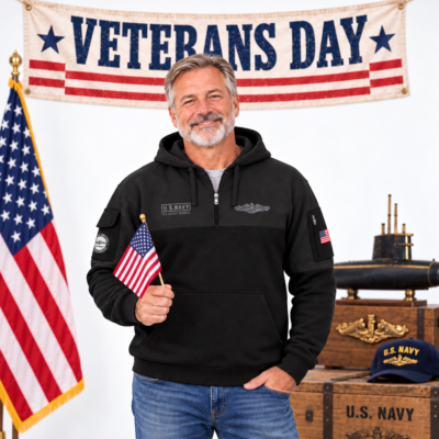 US Navy Submarine Quarter Zip Hoodie