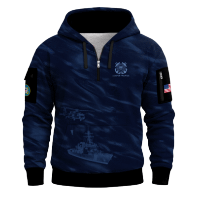 US Coast Guard Quarter Zip Hoodie