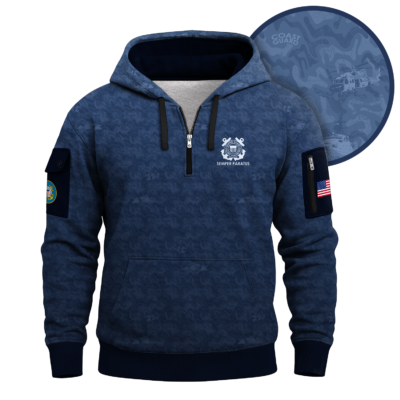 US Coast Guard Quarter Zip Hoodie
