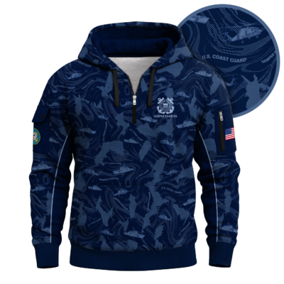 US Coast Guard Quarter Zip Hoodie