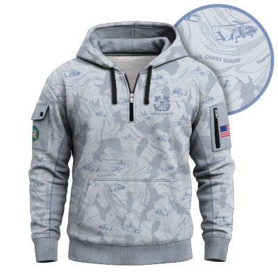 US Coast Guard Quarter Zip Hoodie