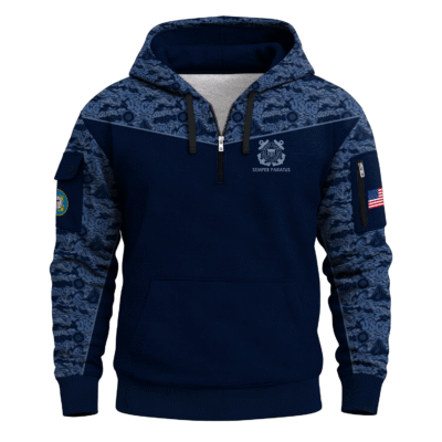 US Coast Guard Quarter Zip Hoodie
