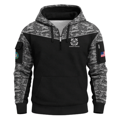 US Coast Guard Quarter Zip Hoodie