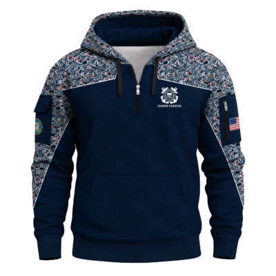 US Coast Guard Quarter Zip Hoodie