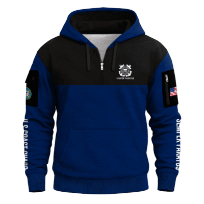 US Coast Guard Quarter Zip Hoodie
