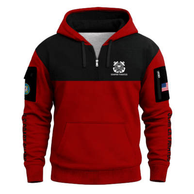 US Coast Guard Quarter Zip Hoodie