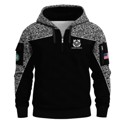 US Coast Guard Quarter Zip Hoodie