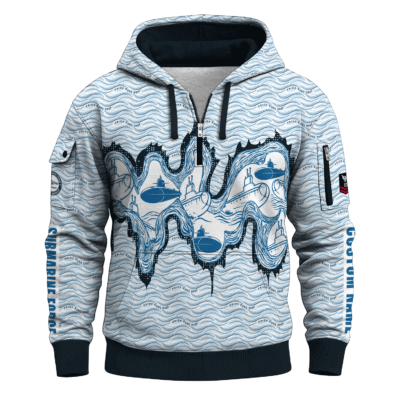 Personalized US Navy Submarine Quarter Zip Hoodie