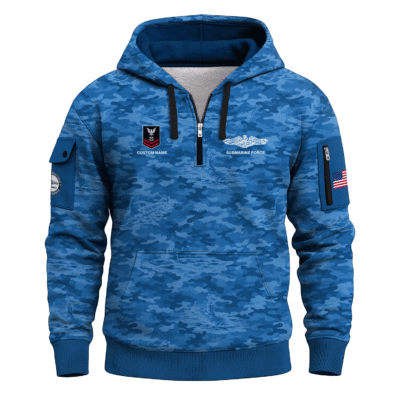 Personalized US Navy Submarine Quarter Zip Hoodie