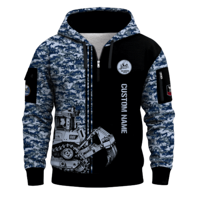 Personalized US Navy Seabees Quarter Zip Hoodie