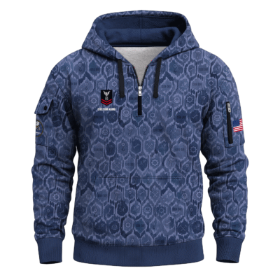 Personalized US Navy Seabees Quarter Zip Hoodie