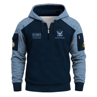 Personalized US Navy Quarter Zip Hoodie