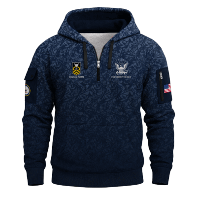 Personalized US Navy Quarter Zip Hoodie