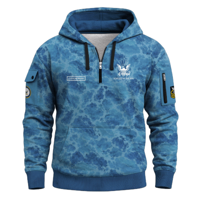 Personalized US Navy Quarter Zip Hoodie