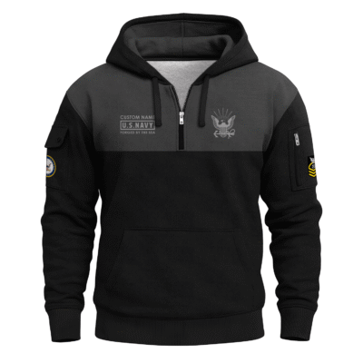 Personalized US Navy Quarter Zip Hoodie
