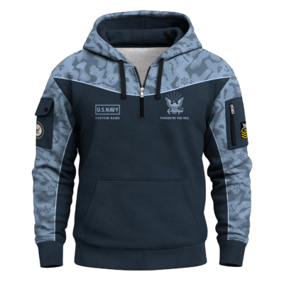 Personalized US Navy Quarter Zip Hoodie
