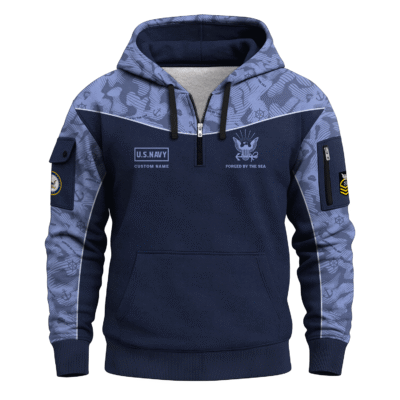 Personalized US Navy Quarter Zip Hoodie