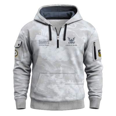 Personalized US Navy Quarter Zip Hoodie