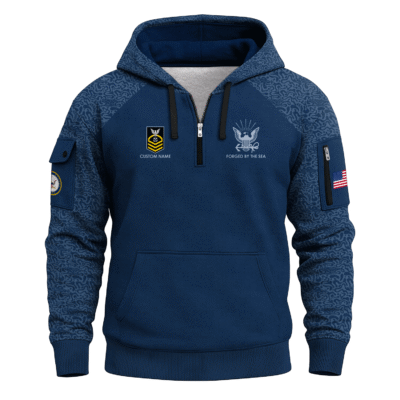 Personalized US Navy Quarter Zip Hoodie