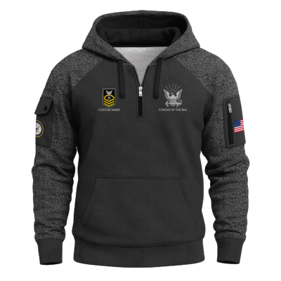 Personalized US Navy Quarter Zip Hoodie