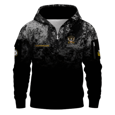 Personalized US Navy Quarter Zip Hoodie