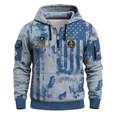 Personalized US Navy Quarter Zip Hoodie