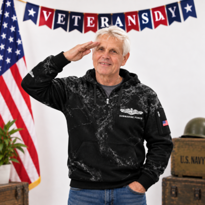 US Navy Submarine Quarter Zip Hoodie