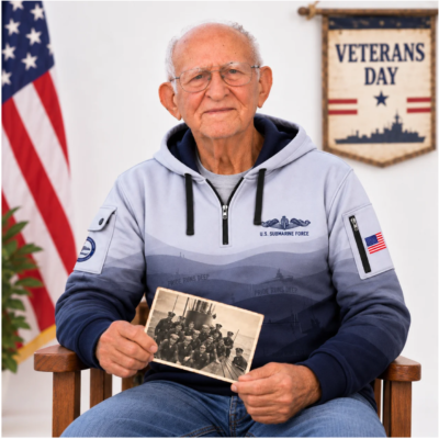 US Navy Submarine Quarter Zip Hoodie