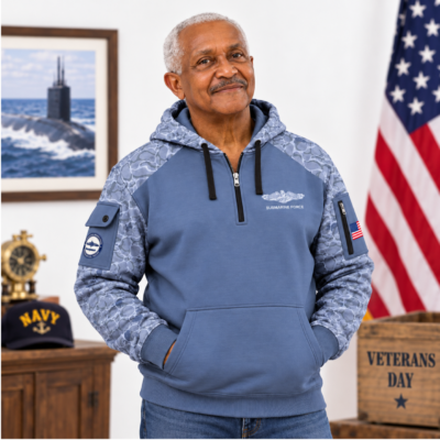 US Navy Submarine Quarter Zip Hoodie